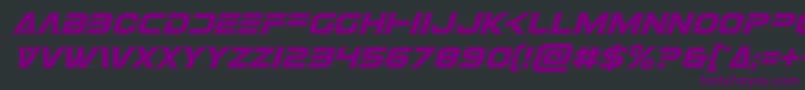 Eurofighteracadital Font – Purple Fonts on Black Background
