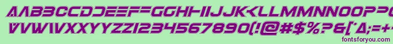 Eurofighteracadital Font – Purple Fonts on Green Background