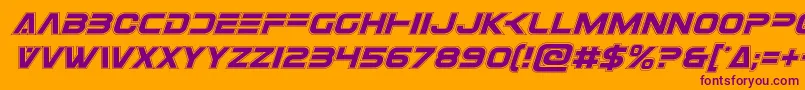 Eurofighteracadital Font – Purple Fonts on Orange Background