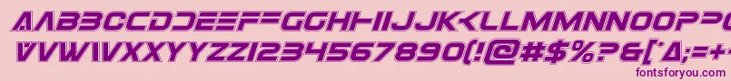 Eurofighteracadital Font – Purple Fonts on Pink Background