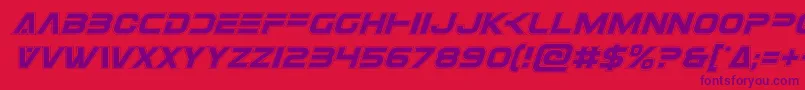 Eurofighteracadital Font – Purple Fonts on Red Background