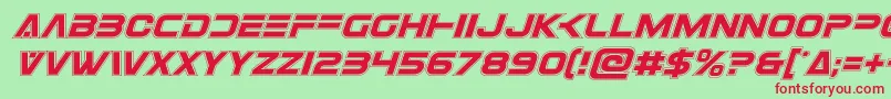 Eurofighteracadital Font – Red Fonts on Green Background
