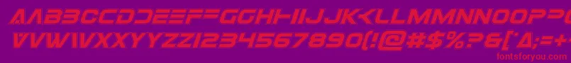 Eurofighteracadital Font – Red Fonts on Purple Background