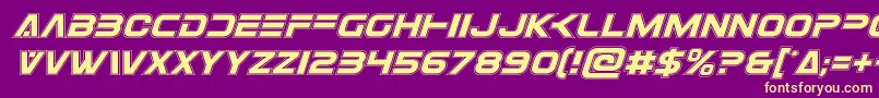 Eurofighteracadital Font – Yellow Fonts on Purple Background