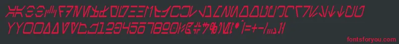 AurebeshCondensedItalic Font – Red Fonts on Black Background