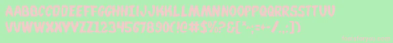 Czcionka Whata2 – różowe czcionki na zielonym tle