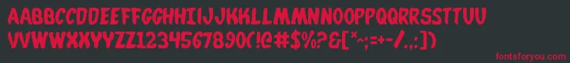 Whata2 Font – Red Fonts on Black Background