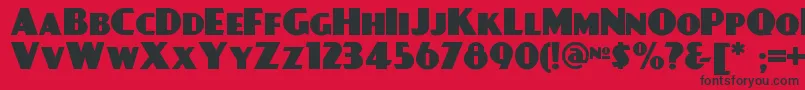 Dayposterblacknf Font – Black Fonts on Red Background