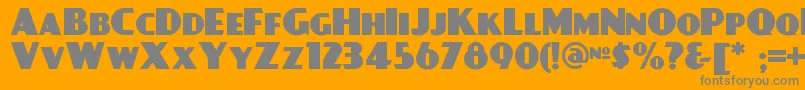 Dayposterblacknf Font – Gray Fonts on Orange Background