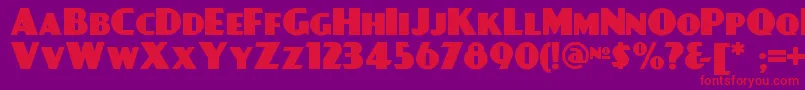 Dayposterblacknf Font – Red Fonts on Purple Background