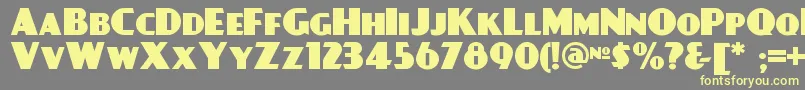 Dayposterblacknf Font – Yellow Fonts on Gray Background