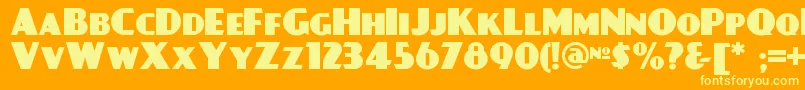 Dayposterblacknf Font – Yellow Fonts on Orange Background