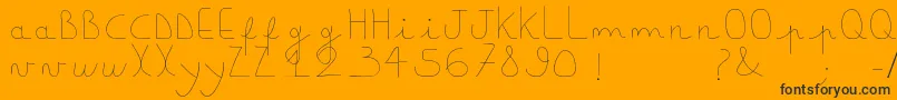Downlightboy Font – Black Fonts on Orange Background