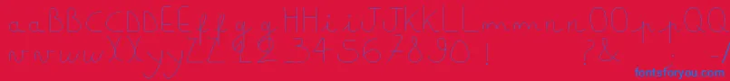 Downlightboy Font – Blue Fonts on Red Background