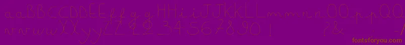 Downlightboy Font – Brown Fonts on Purple Background