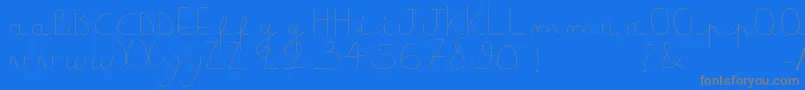 Downlightboy Font – Gray Fonts on Blue Background