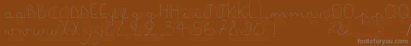 Downlightboy Font – Gray Fonts on Brown Background