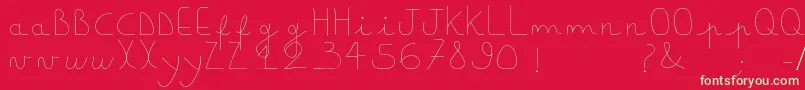 Downlightboy Font – Green Fonts on Red Background