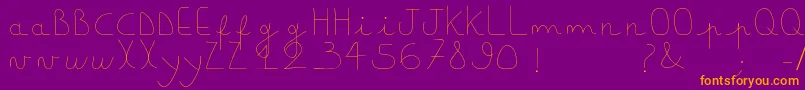 Downlightboy Font – Orange Fonts on Purple Background