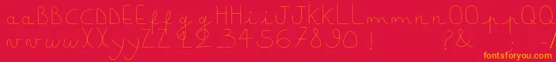 フォントDownlightboy – 赤い背景にオレンジの文字