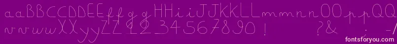 Downlightboy Font – Pink Fonts on Purple Background