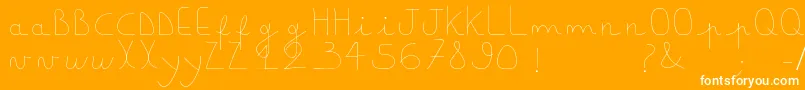 Downlightboy Font – White Fonts on Orange Background