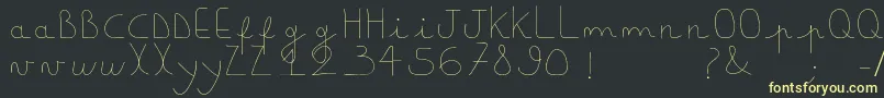 Downlightboy Font – Yellow Fonts on Black Background