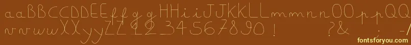 Downlightboy Font – Yellow Fonts on Brown Background