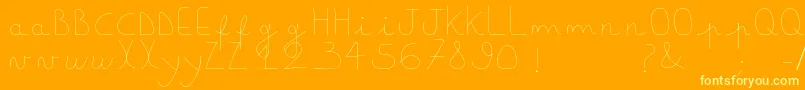 Downlightboy Font – Yellow Fonts on Orange Background