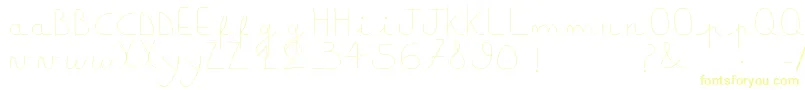 Downlightboy Font – Yellow Fonts on White Background