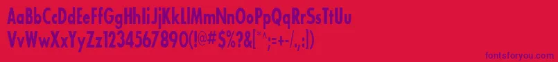 BouganBlackcondensedSsiBoldCondensed Font – Purple Fonts on Red Background