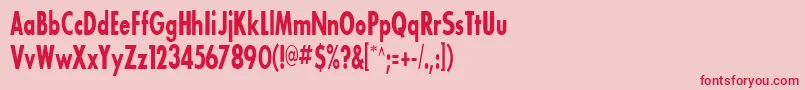 フォントBouganBlackcondensedSsiBoldCondensed – ピンクの背景に赤い文字