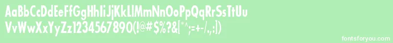 フォントBouganBlackcondensedSsiBoldCondensed – 緑の背景に白い文字