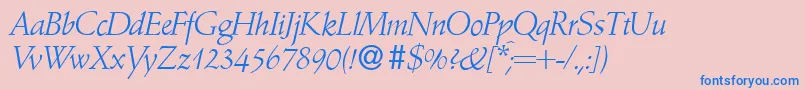 フォントA770RomanRegular – ピンクの背景に青い文字
