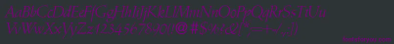 Шрифт A770RomanRegular – фиолетовые шрифты на чёрном фоне