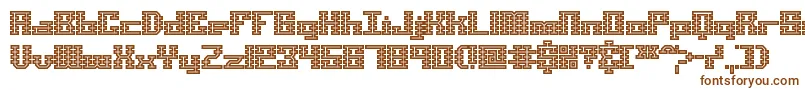Шрифт ScalelinesMazeBrk – коричневые шрифты на белом фоне