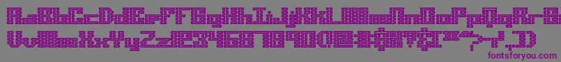 フォントScalelinesMazeBrk – 紫色のフォント、灰色の背景