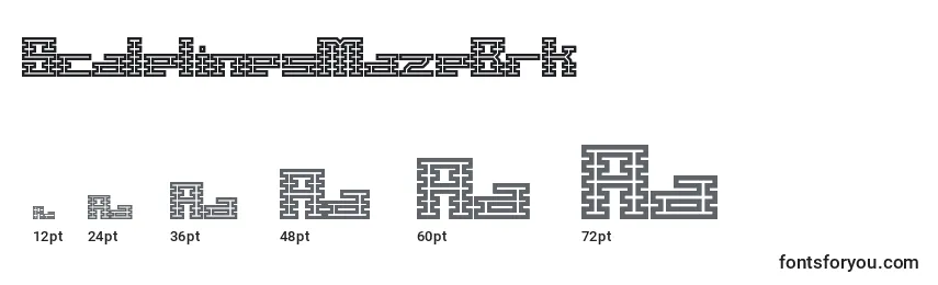 ScalelinesMazeBrk Font Sizes