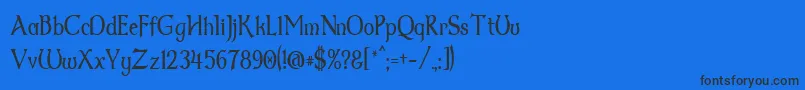 Dum2thin Font – Black Fonts on Blue Background