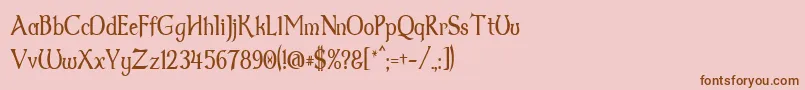Dum2thin Font – Brown Fonts on Pink Background