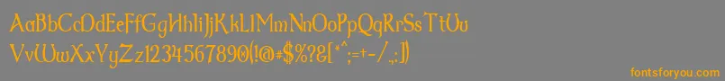 Dum2thin Font – Orange Fonts on Gray Background