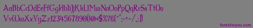 Dum2thin Font – Purple Fonts on Gray Background
