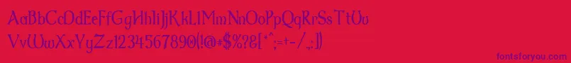 Dum2thin Font – Purple Fonts on Red Background