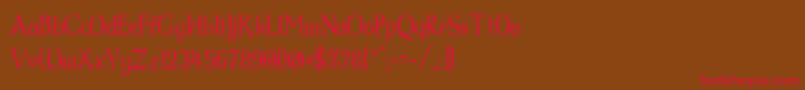 Dum2thin Font – Red Fonts on Brown Background
