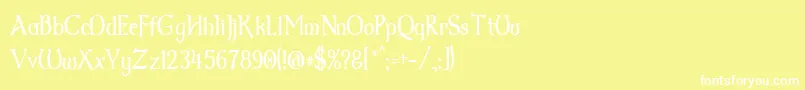 Dum2thin Font – White Fonts on Yellow Background