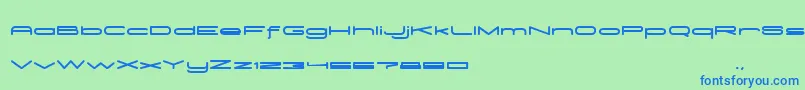 MadeleineBold-Schriftart – Blaue Schriften auf grünem Hintergrund