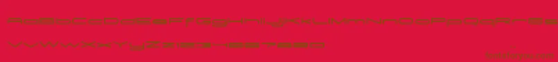MadeleineBold-Schriftart – Braune Schriften auf rotem Hintergrund