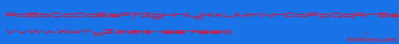 フォントMadeleineBold – 赤い文字の青い背景