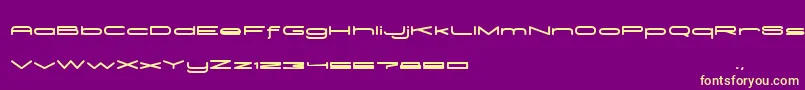 MadeleineBold-Schriftart – Gelbe Schriften auf violettem Hintergrund