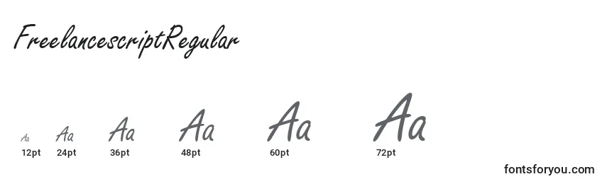 FreelancescriptRegular Font Sizes